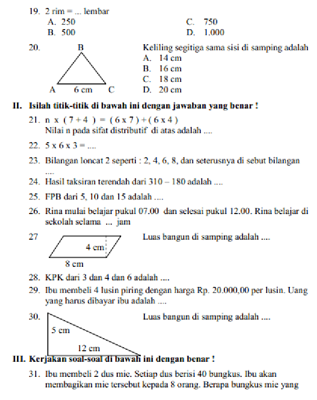 5 Alasan soal soal matematika kelas 4 semester 1 Ternyata Kunci Sukses Ujian PPG 2026