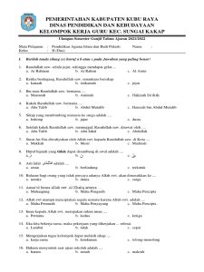 5 Contoh Soal Agama Semester 1 Kelas 11 2026 yang Sering Muncul di Ujian, Wajib Tahu