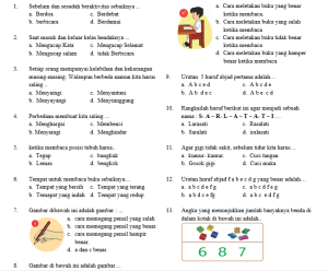 5 Contoh Soal Akhir Semester 1 Kelas 1 K13 Tema 1 yang Sering Muncul di Ujian, Wajib Dipelajari