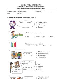 5 Contoh Soal UAS Bahasa Inggris Kelas 6 SD Semester 1 dari LKS Siap Cetak yang Wajib Dikuasai