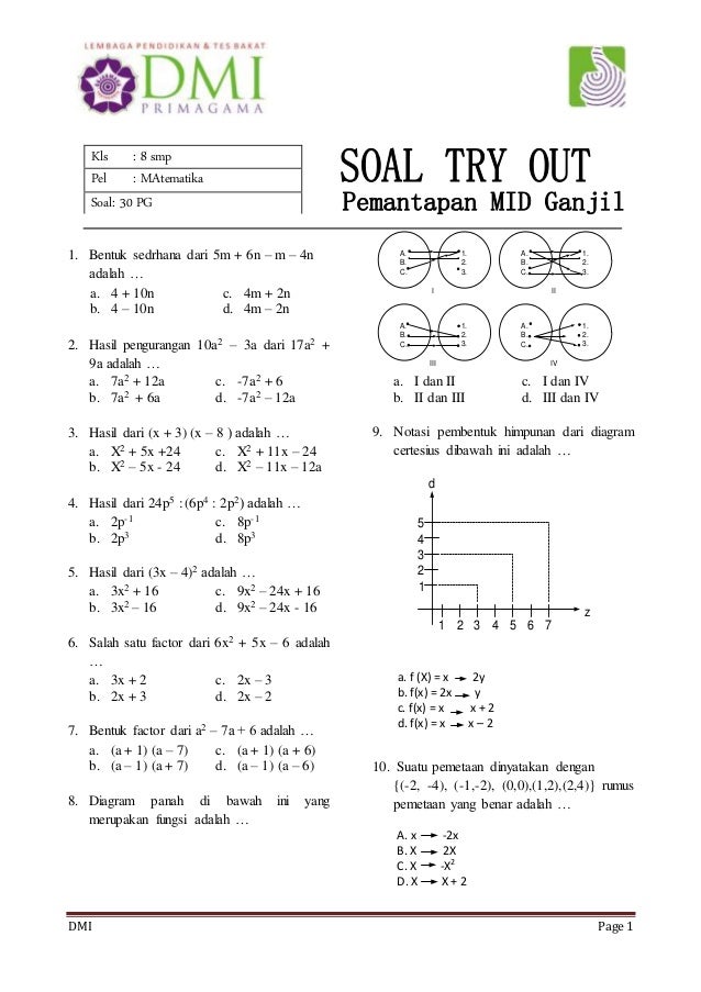 5 Rahasia contoh soal pts matematika kelas 8 kurikulum 2013 semester 2 untuk Lulus Cepat