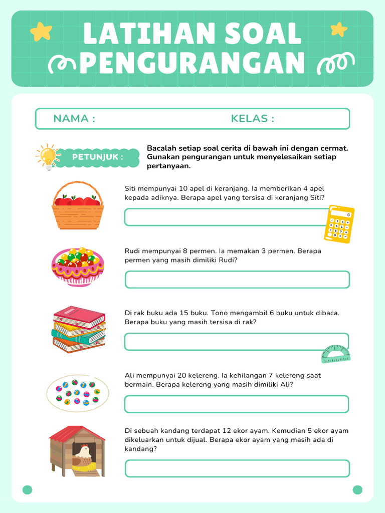 5 Trik Efektif Soal Cerita Pengurangan Kelas 1 yang Jarang Diketahui Guru