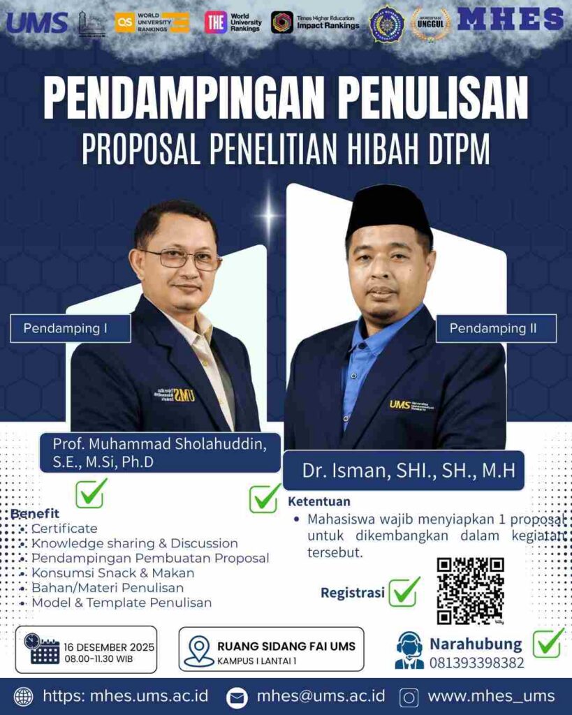 Program Studi Magister Hukum Ekonomi Syariah FAI-UMS Gelar Pendampingan Program Studi Magister Hukum Ekonomi Syariah FAI-UMS Gelar Pendampingan