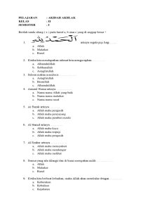 7 Contoh Soal Akidah Akhlak Kelas 2 Semester 1 Kurikulum Merdeka 2026 Wajib Dikuasai