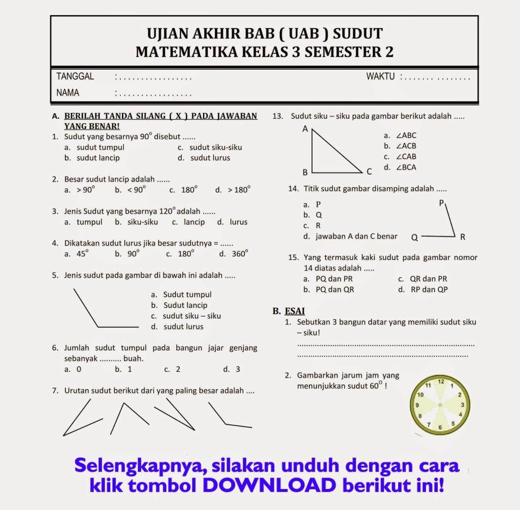7 Rahasia Mudah Kuasai Contoh Soal Geometri Kelas 4 Agar Anak Tidak Lagi Kebingungan