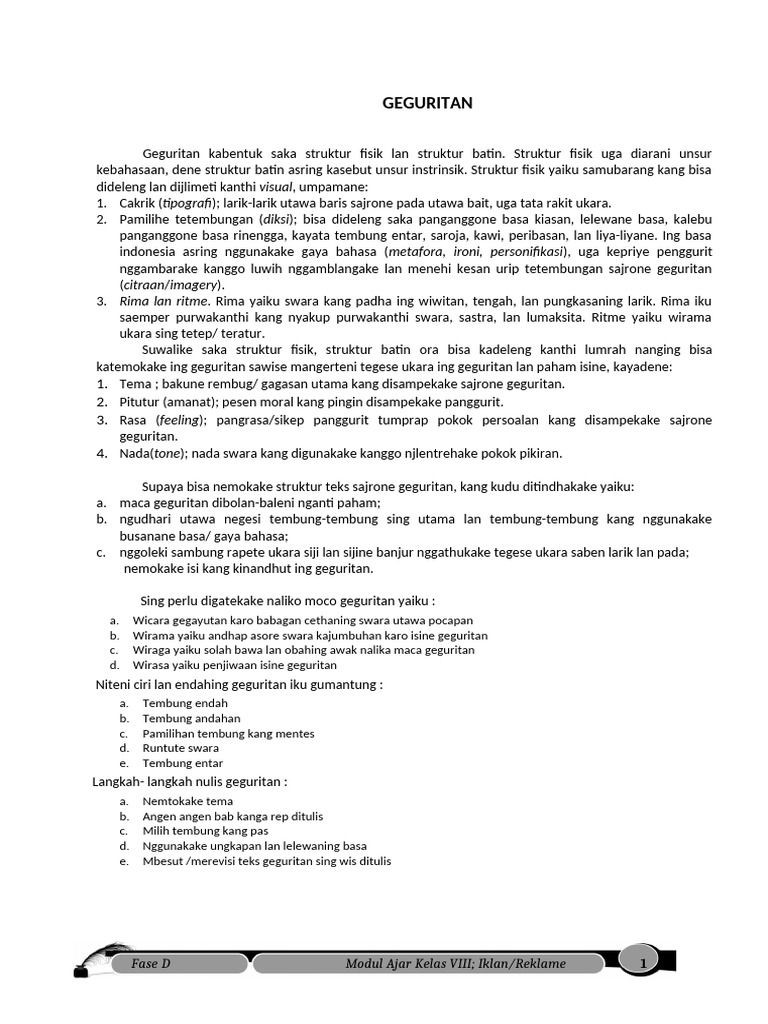 Materi Geguritan PDF