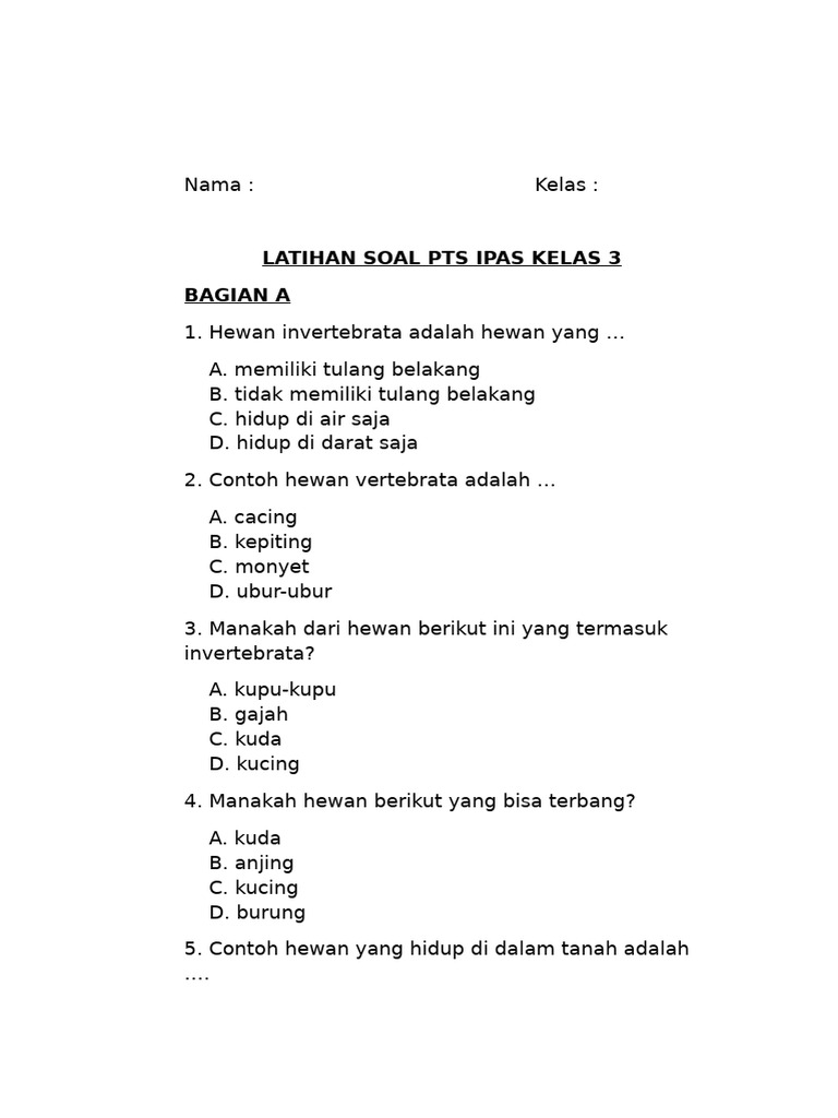 Contoh Soal PTS Kelas 3 Semester 2 Ternyata Begini Polanya, Wajib Tahu Sebelum Terlambat Belajar