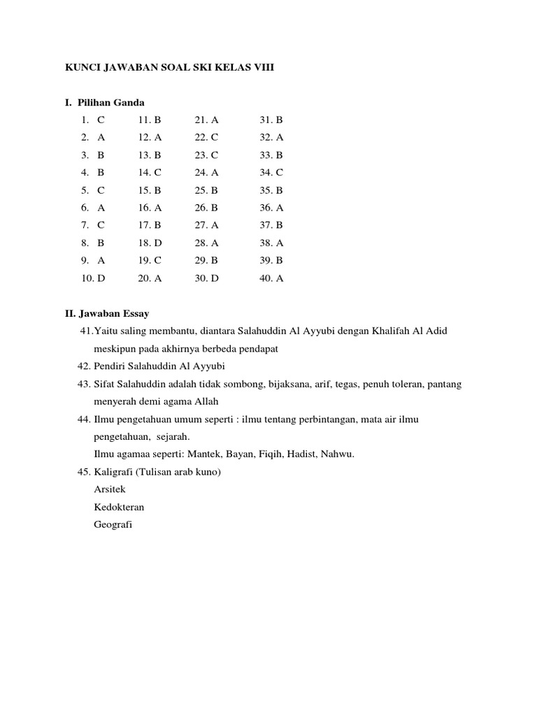 Inilah 7 Contoh Soal SKI Kelas 11 Semester 1 yang Wajib Kamu Kuasai Sebelum Ujian Akhir 2026 Inilah 7 Contoh Soal SKI Kelas 11 Semester 1 yang Wajib Kamu Kuasai Sebelum Ujian Akhir 2026