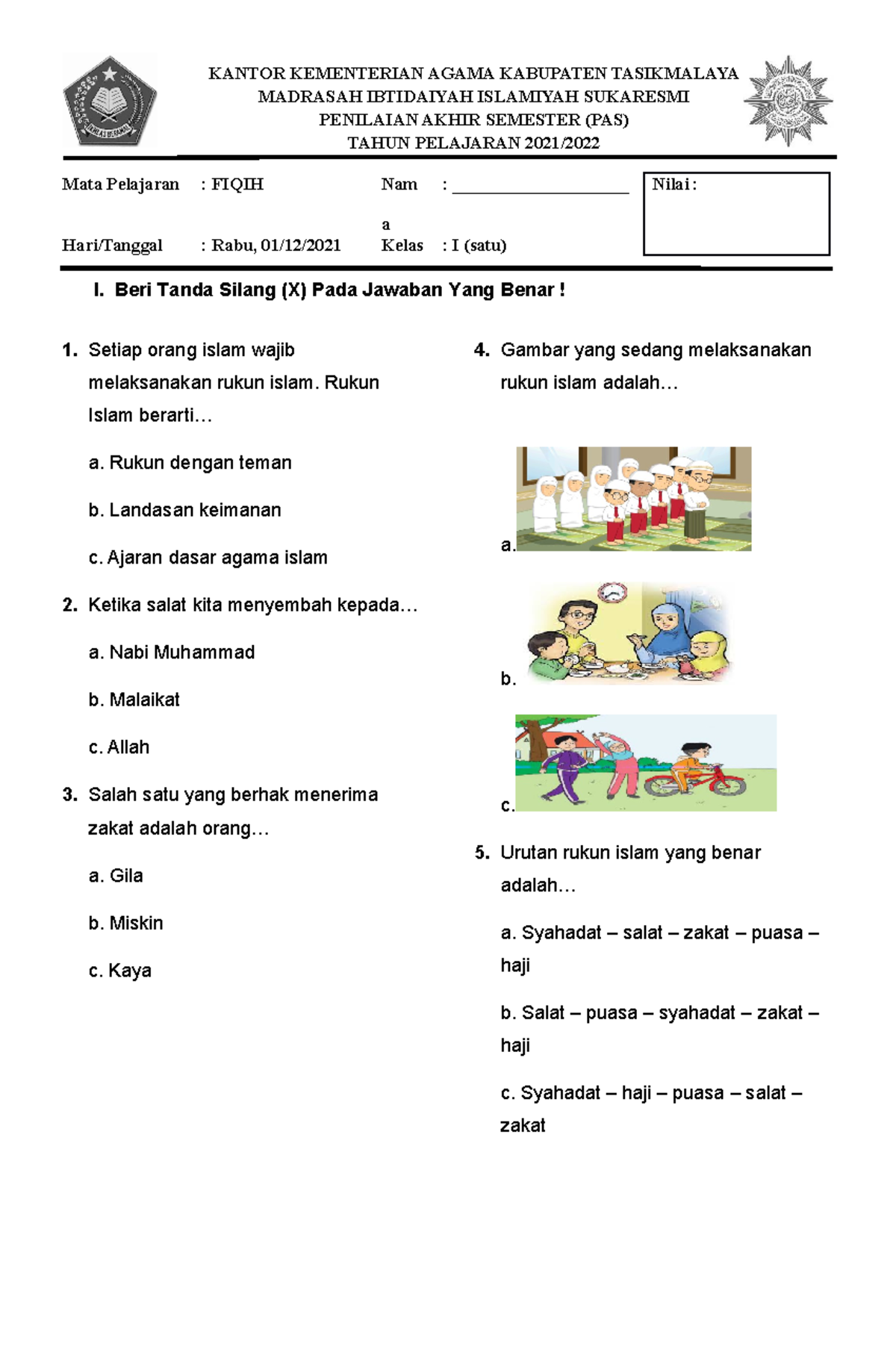 Persiapan Ujian Akhir Semester PAS Genap Kelas 1 SD Panduan Lengkap Persiapan Ujian Akhir Semester PAS Genap Kelas 1 SD Panduan Lengkap