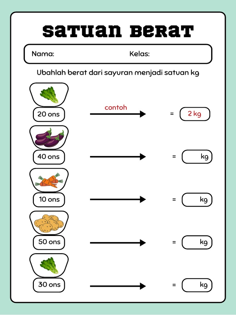 LKPD Matematika Kelas 2 Satuan Berat PDF LKPD Matematika Kelas 2 Satuan Berat PDF
