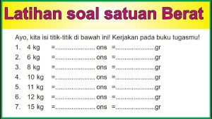 Kumpulan Contoh Soal Konversi Satuan Berat Kelas 2 SD yang Sering Muncul di Ujian Semester 2
