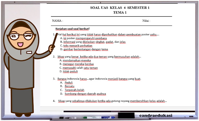 Rahasia Lulus Ujian dengan soal tematik k13 kelas 4 semester 1 yang Wajib Tahu
