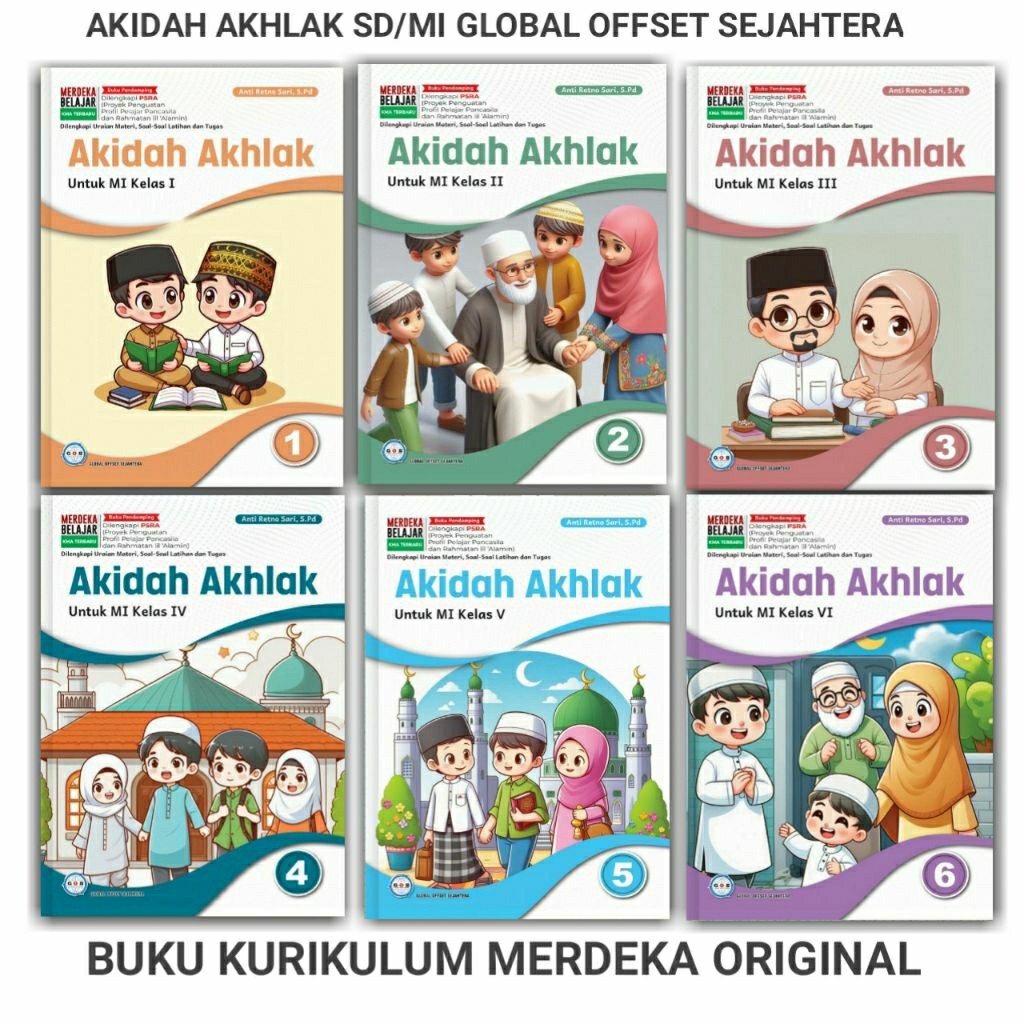 Jual Akidah Akhlak Kelas 1 2 3 4 5 6 SD MI Kurikulum Merdeka Original