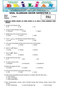 WAJIB TAHU Contoh Soal Agama UAS Semester 1 Kelas 2, Ternyata Ini 3 Kunci Jawaban Mengejutkan