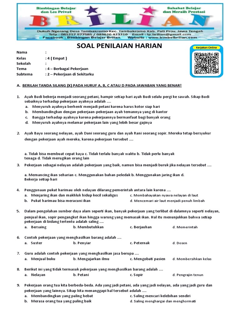 Wajib Tahu Bocoran Soal Tematik dan Kunci Jawaban Kelas 4 Terbaru Agar Nilai Melejit