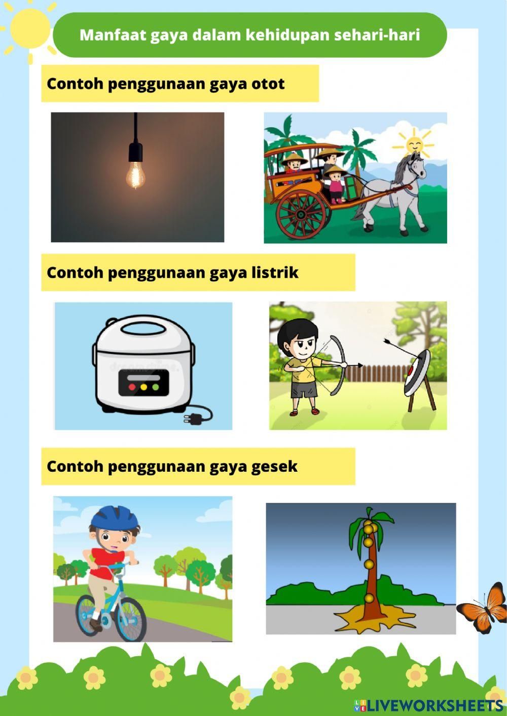 Lkpd Materi Gaya Kelas 4 Tema 7 Online workouts Ipa Mind puzzles