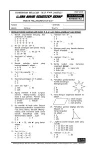 latihan soal matematika kelas 4 semester 1 kurikulum 2013